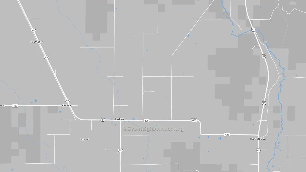 Transit Grade map of Perkins, MI
