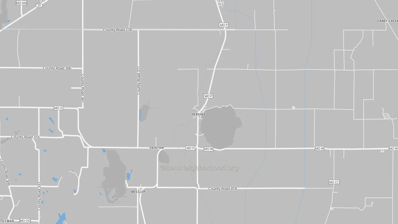 Transit Grade map of Perkins, MO