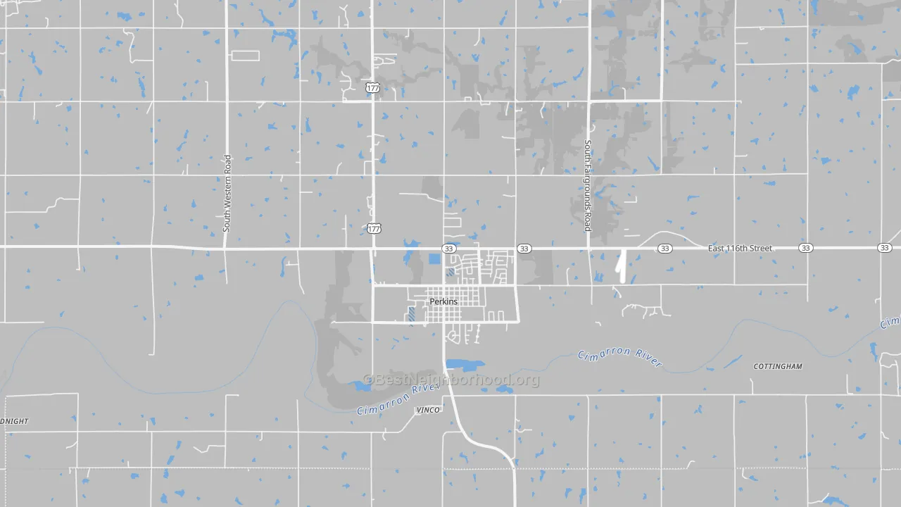 Transit Grade map of Perkins, OK