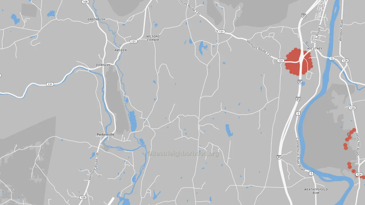 Transit Grade map of Perkinsville, VT
