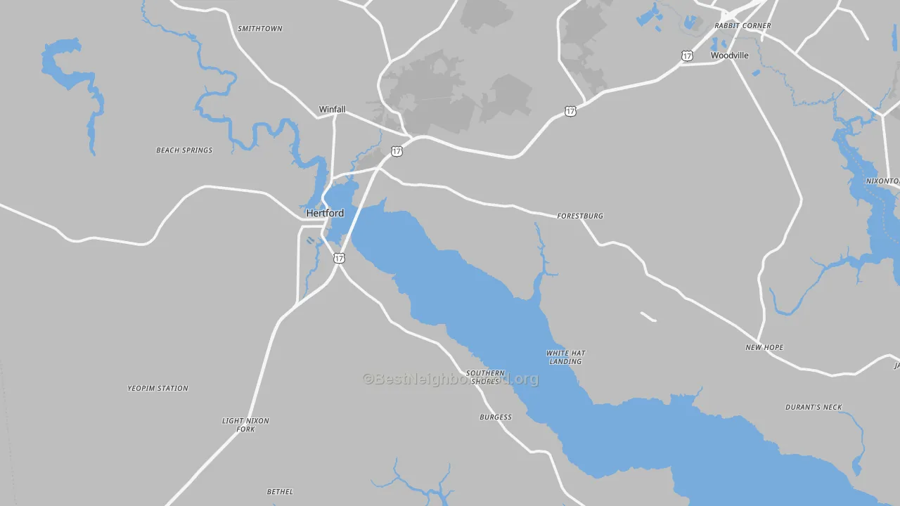Transit Grade map of Perquimans County, NC
