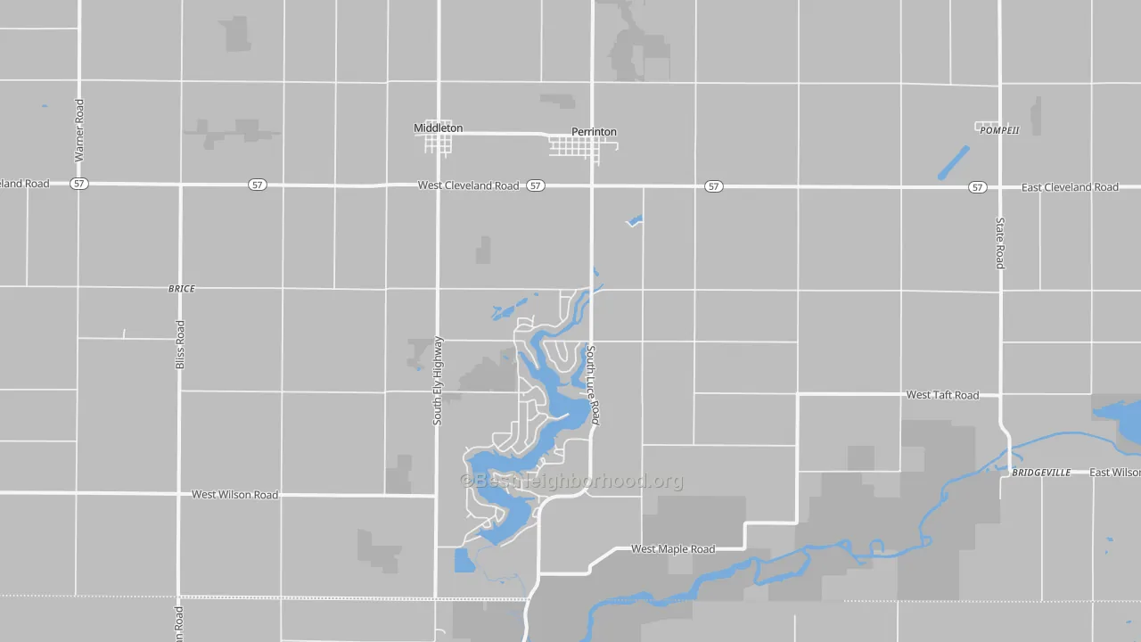 Transit Grade map of Perrinton, MI