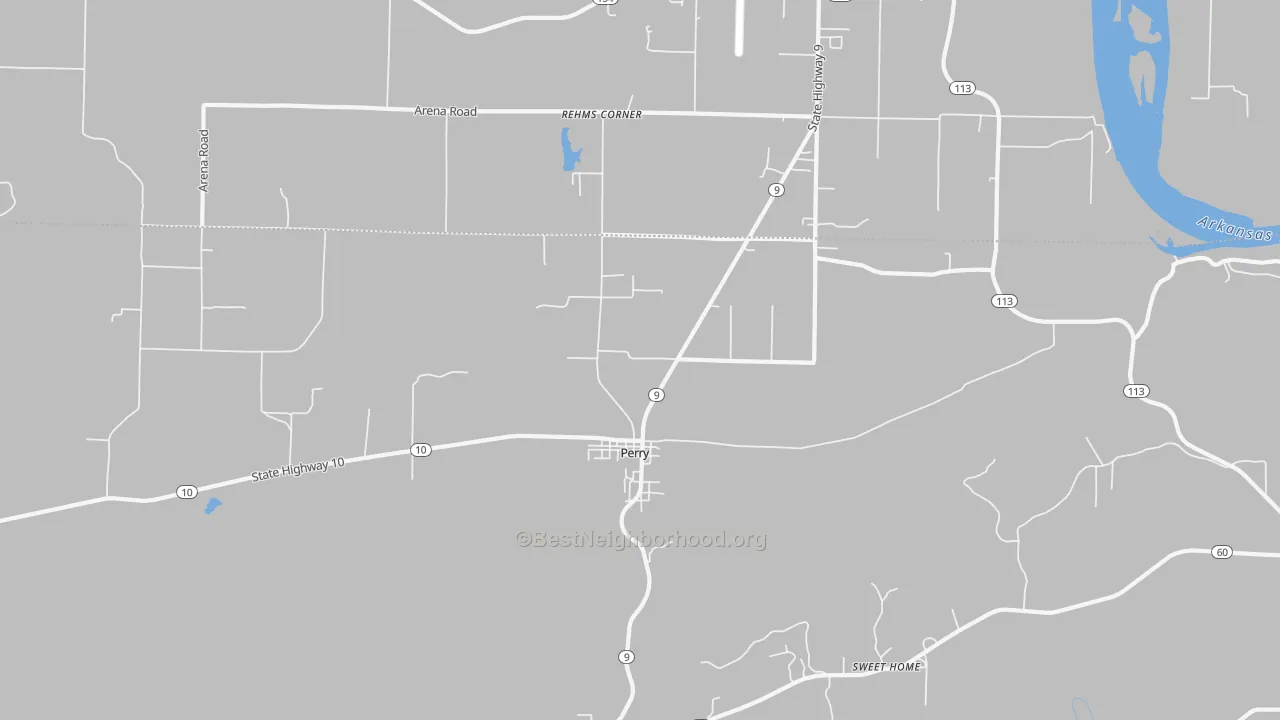 Transit Grade map of Perry, AR
