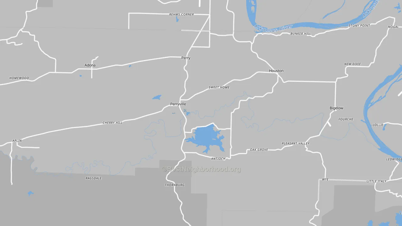 Transit Grade map of Perry County, AR
