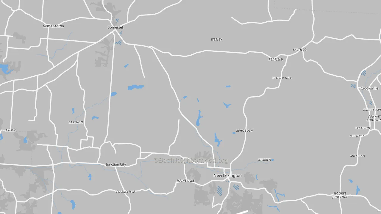 Transit Grade map of Perry County, OH
