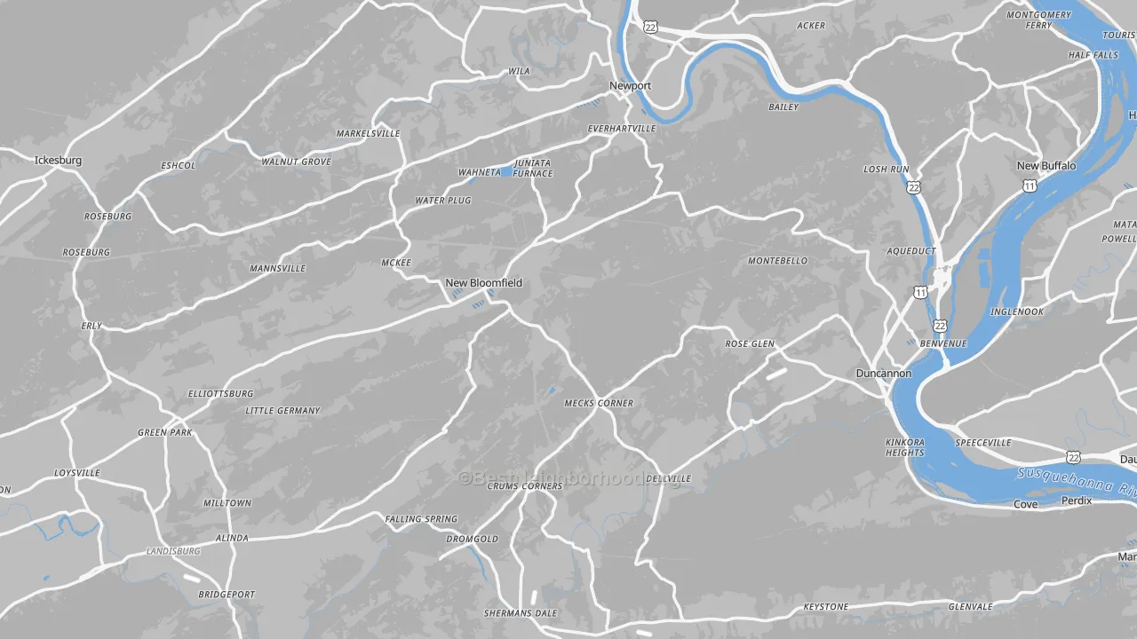 Transit Grade map of Perry County, PA