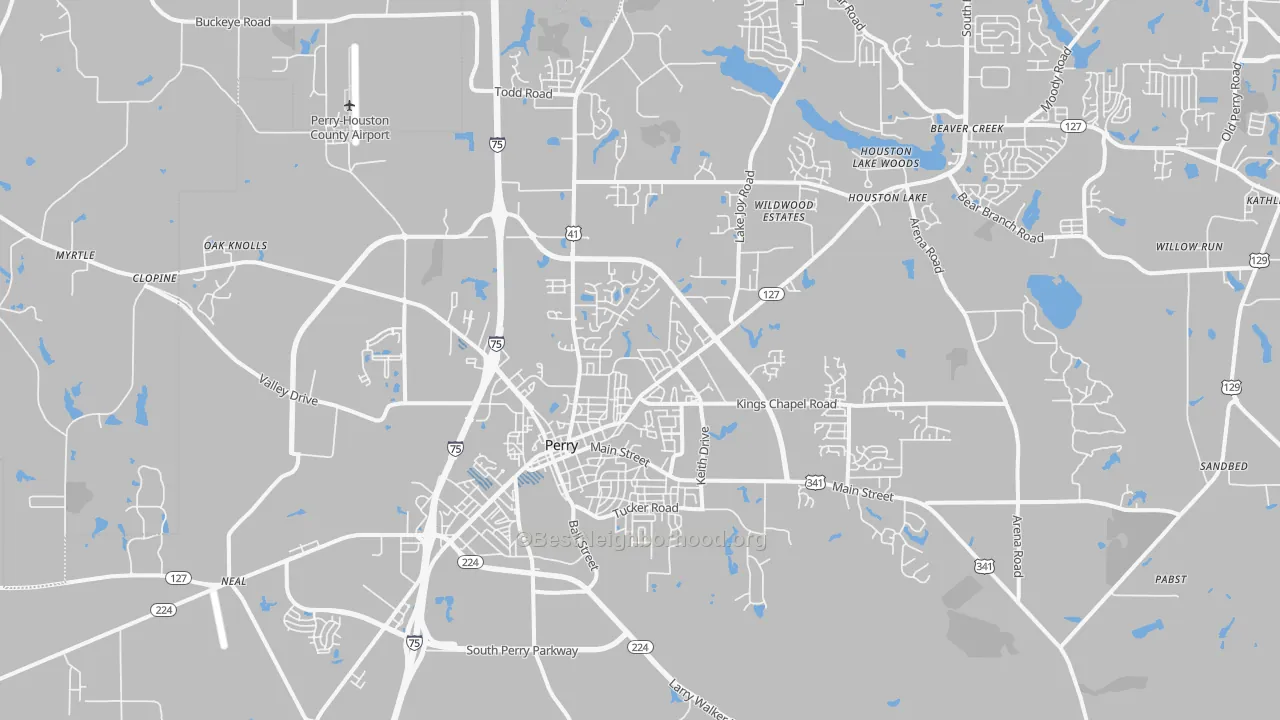 Transit Grade map of Perry, GA