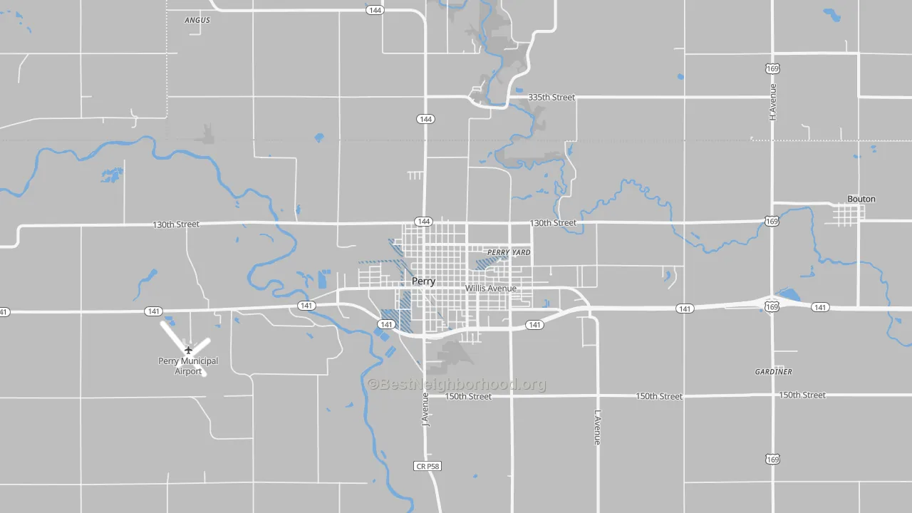 Transit Grade map of Perry, IA