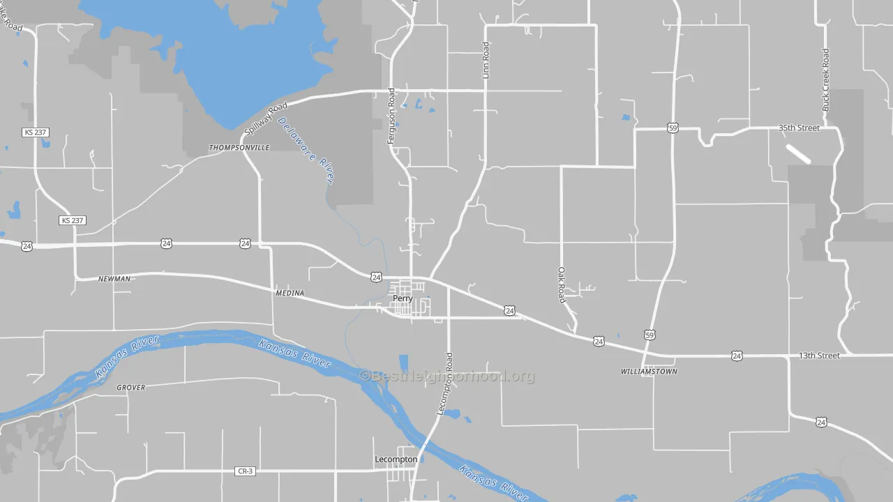Transit Grade map of Perry, KS