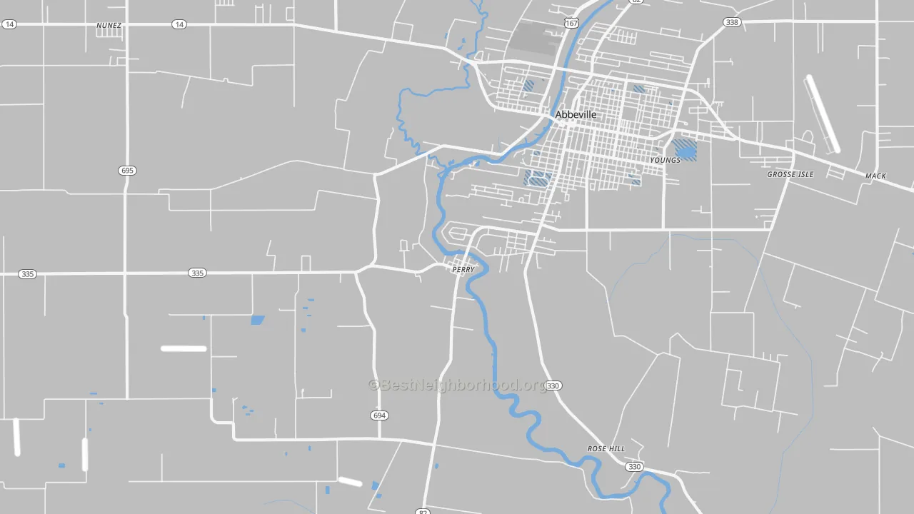 Transit Grade map of Perry, LA