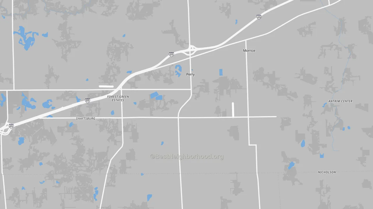 Transit Grade map of Perry, MI