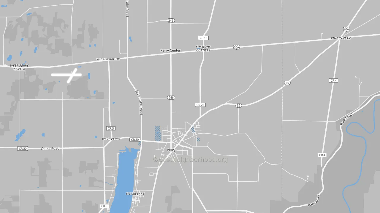 Transit Grade map of Perry, NY