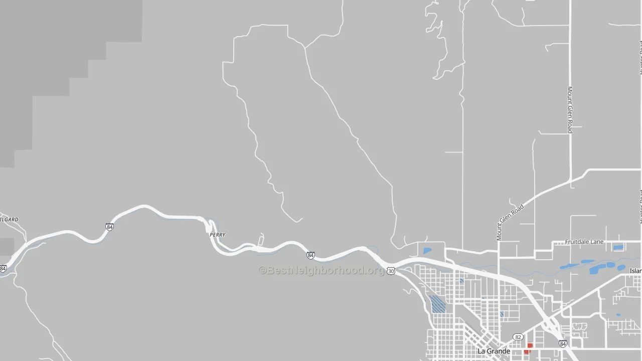 Transit Grade map of Perry, OR