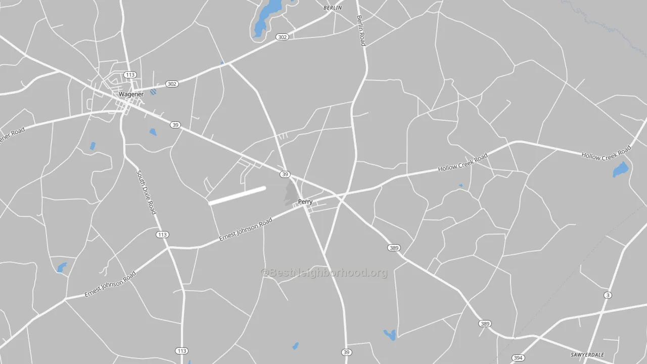Transit Grade map of Perry, SC
