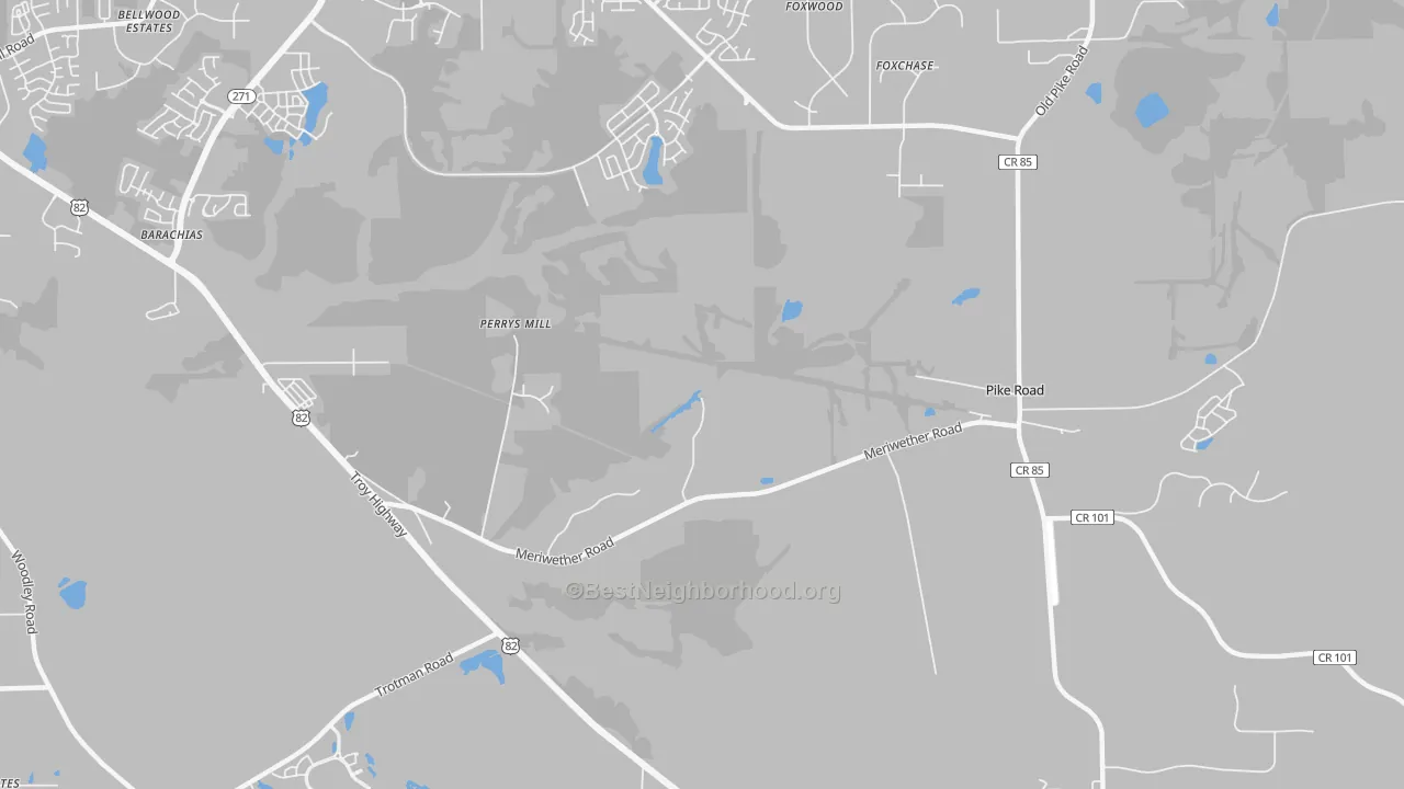 Transit Grade map of Perrys Mill, AL