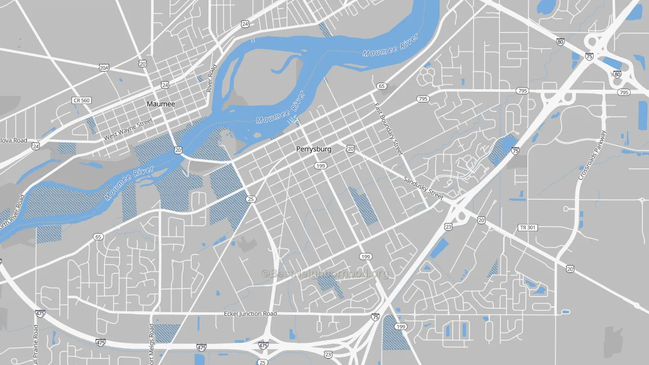 Transit Grade map of Perrysburg Historic District, Perrysburg, OH