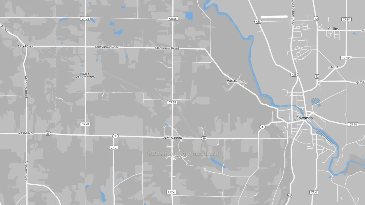 Transit Grade map of Perrysburg, NY