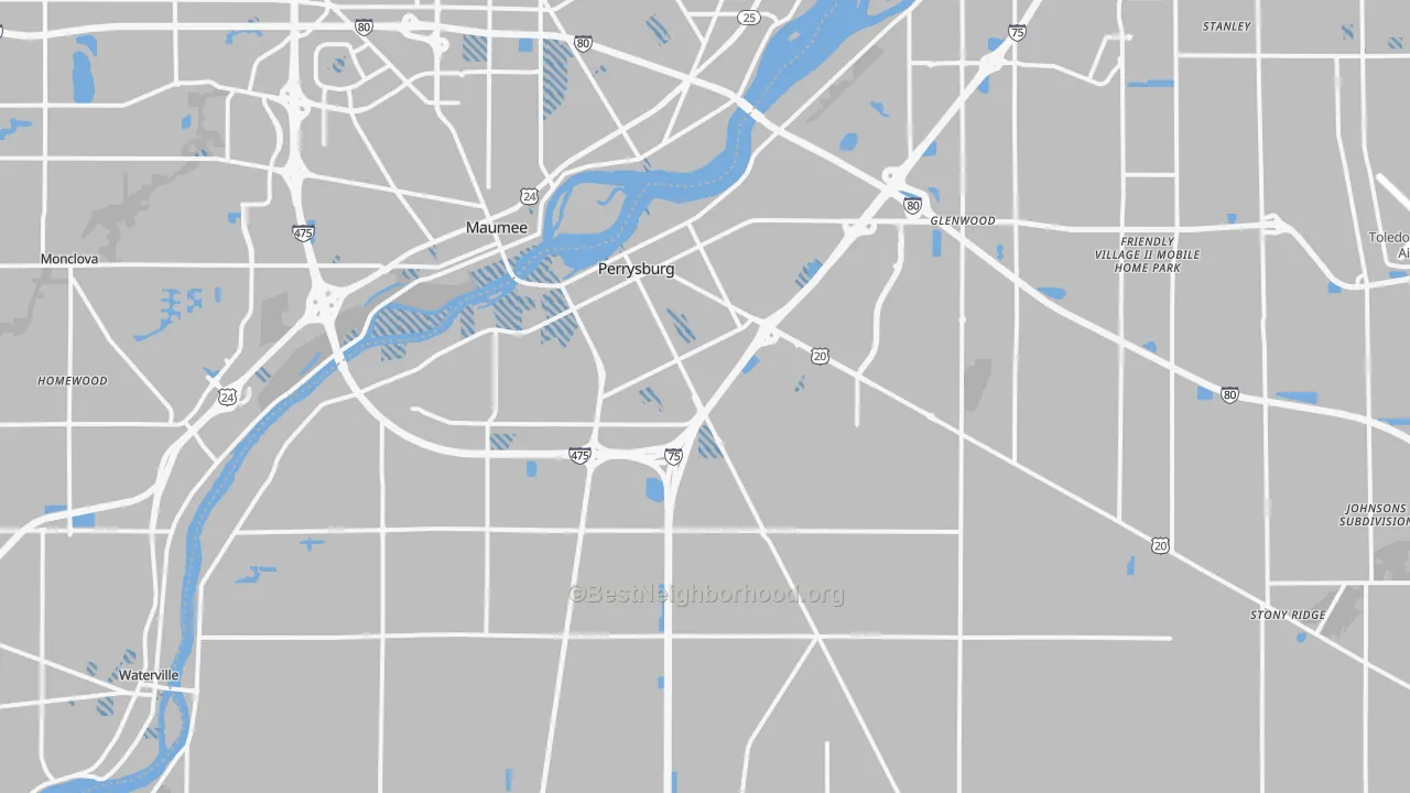 Transit Grade map of Perrysburg, OH