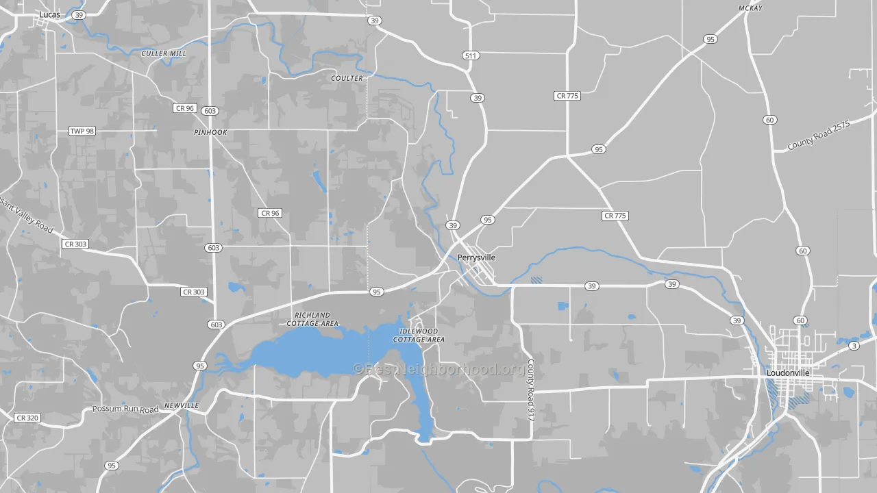 Transit Grade map of Perrysville, OH