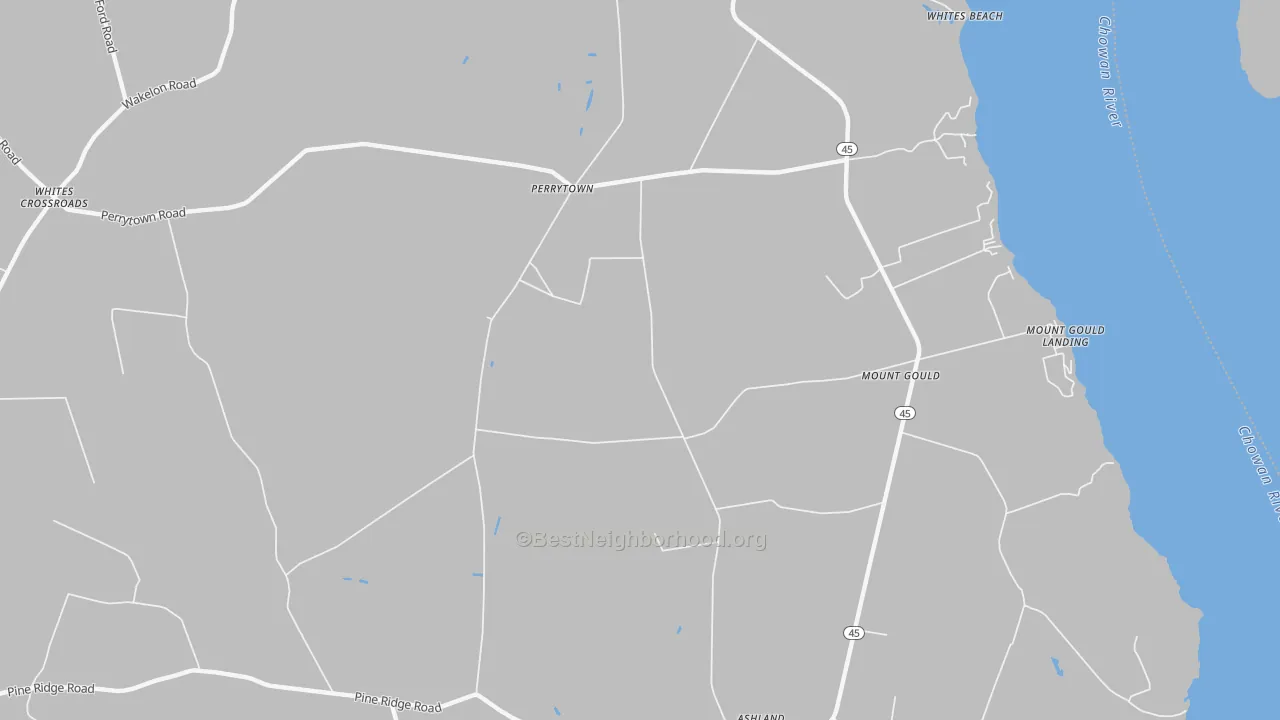 Transit Grade map of Perrytown, NC
