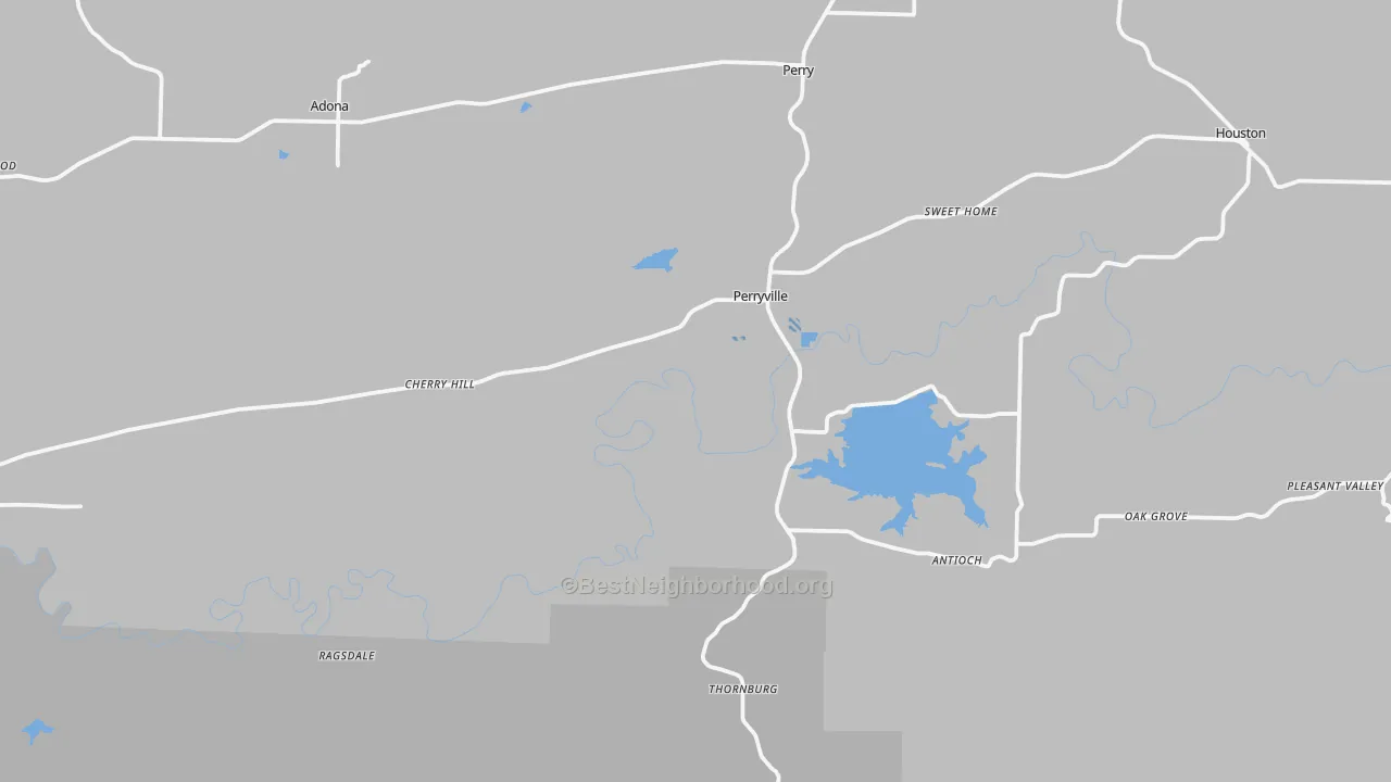 Transit Grade map of Perryville, AR