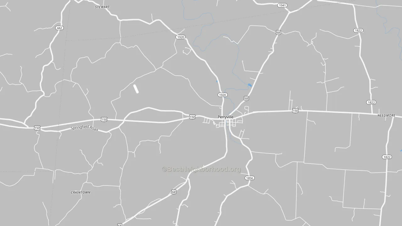 Transit Grade map of Perryville, KY