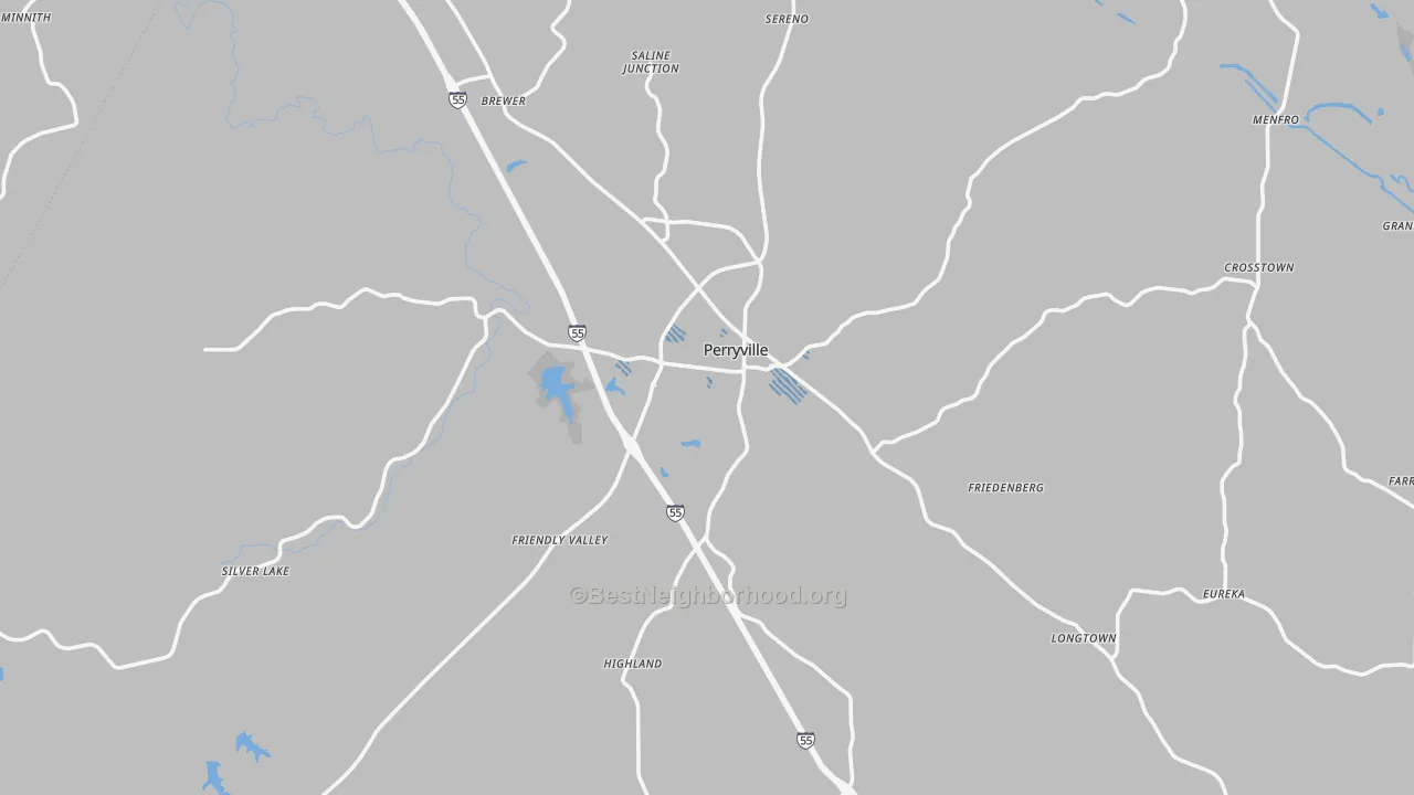 Transit Grade map of Perryville, MO