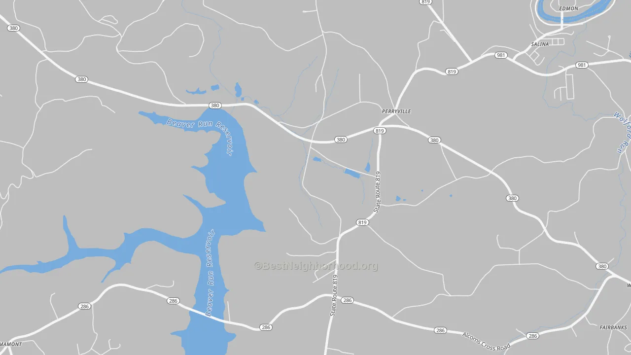 Transit Grade map of Perryville, PA