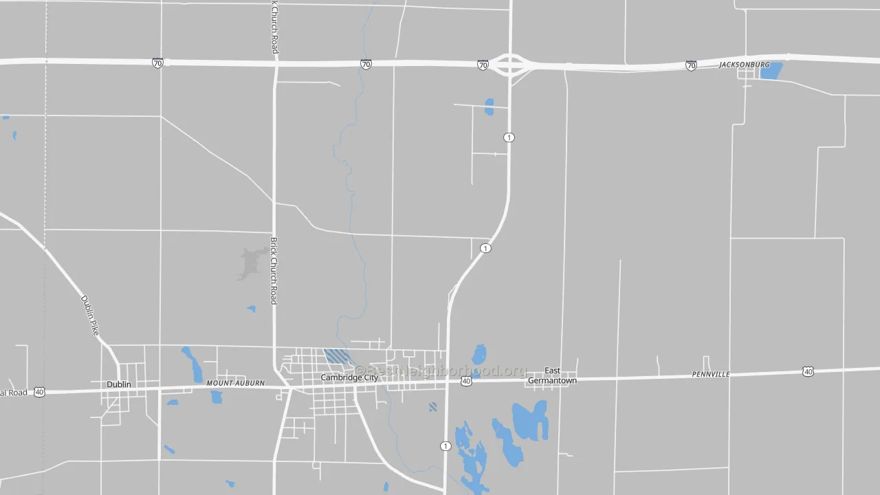 Transit Grade map of Pershing, IN