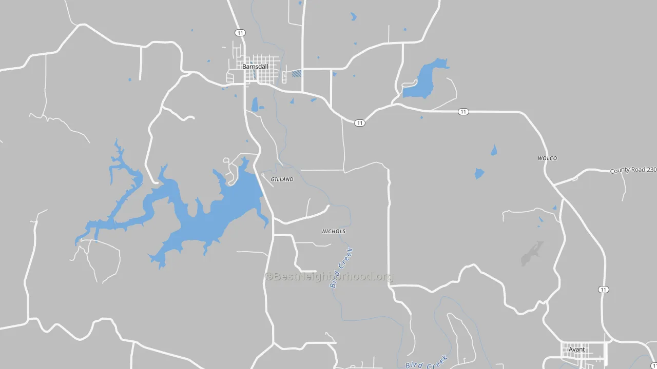 Transit Grade map of Pershing, OK