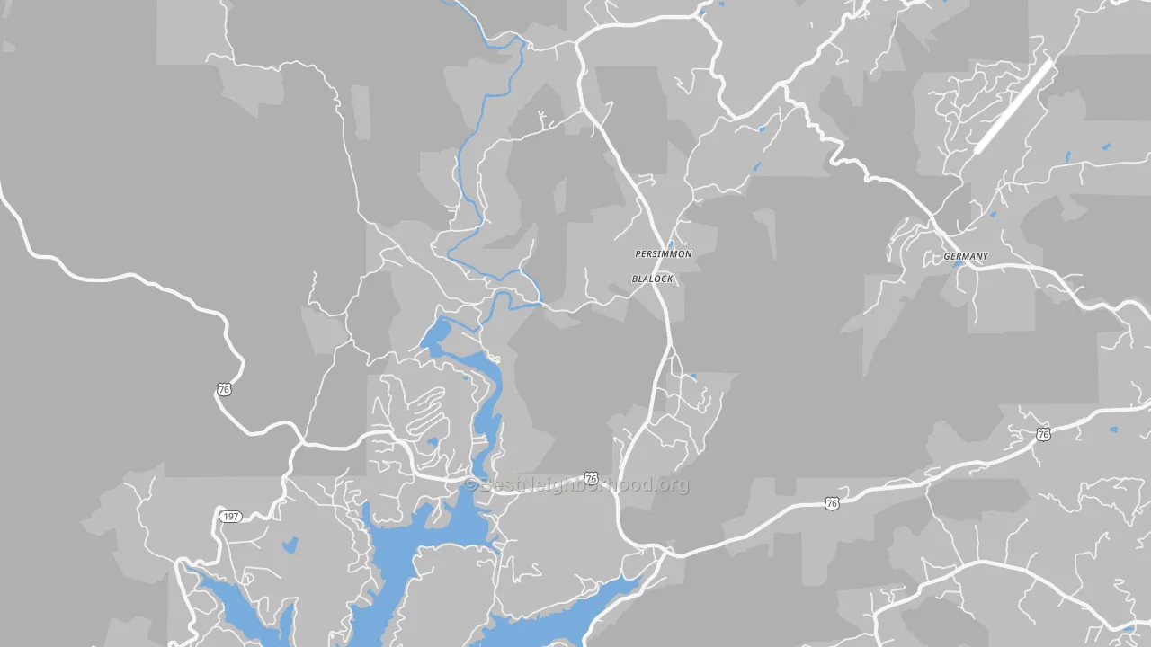Transit Grade map of Persimmon, GA