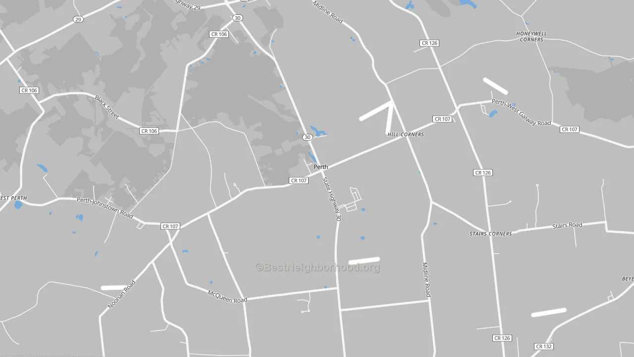 Transit Grade map of Perth, NY