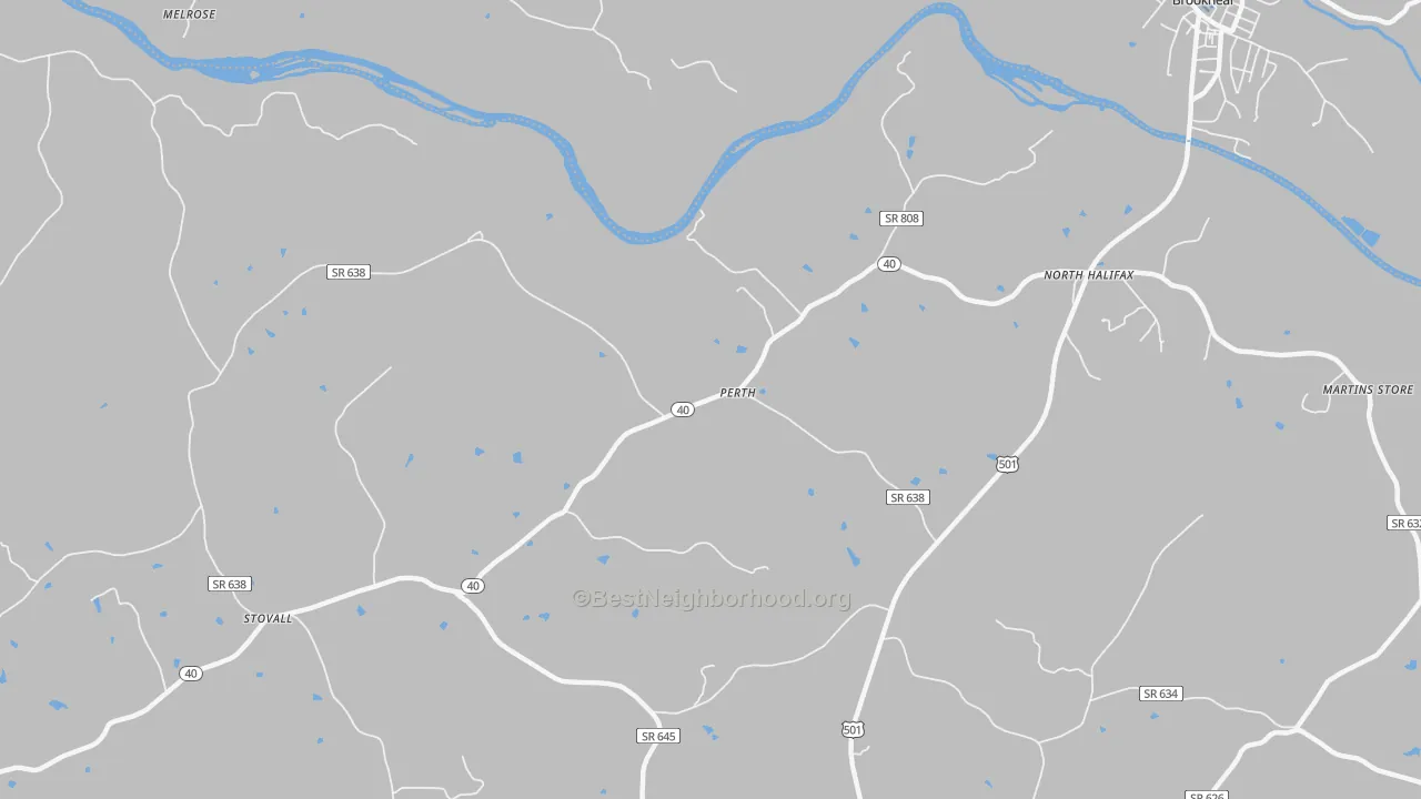 Transit Grade map of Perth, VA
