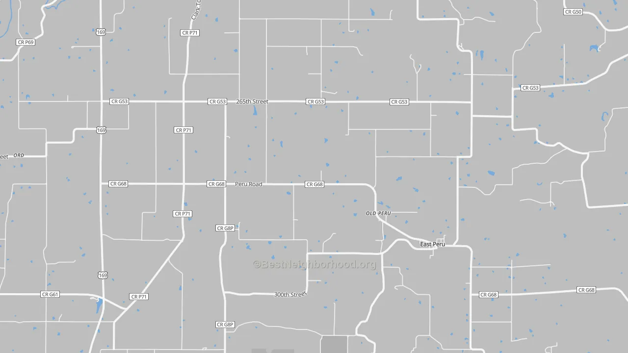 Transit Grade map of Peru, IA