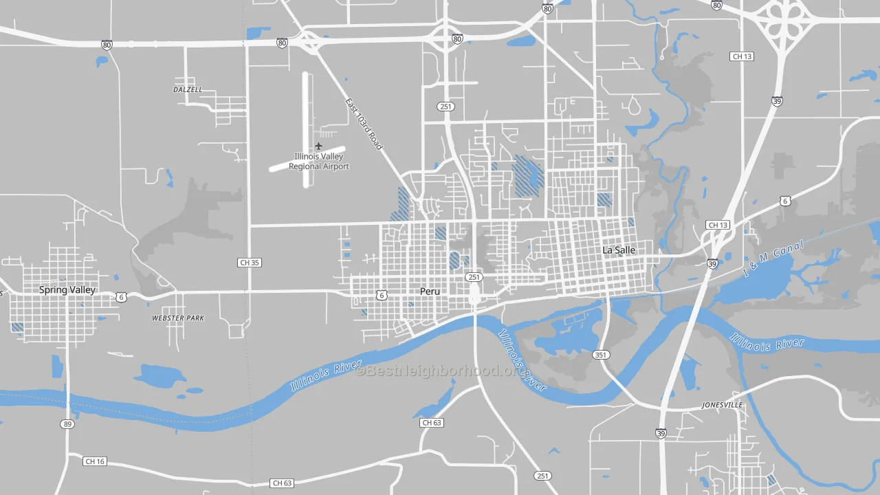 Transit Grade map of Peru, IL