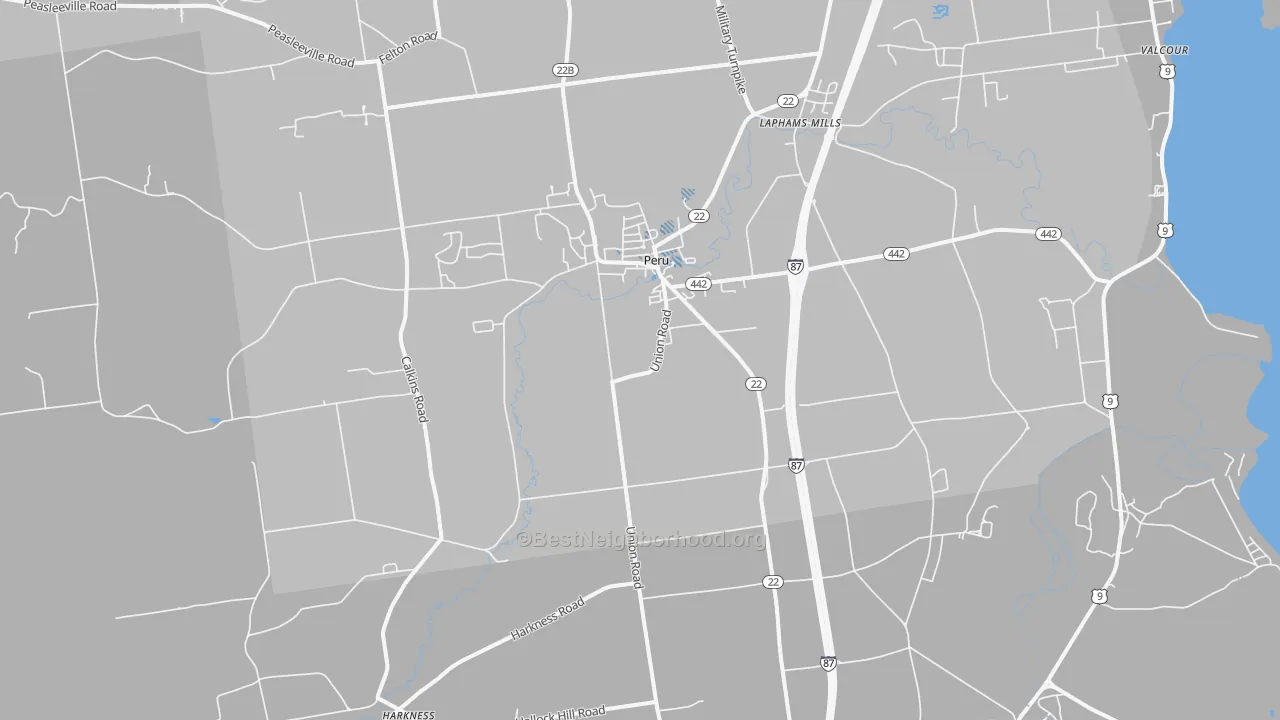 Transit Grade map of Peru, NY