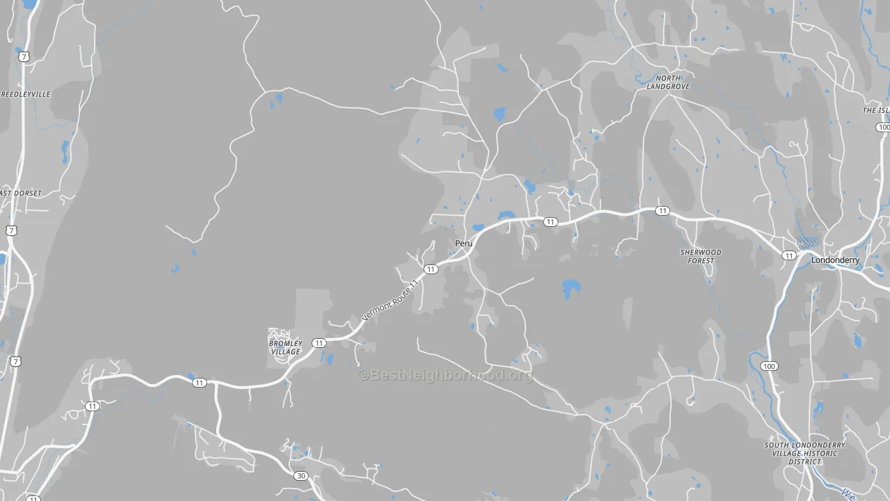 Transit Grade map of Peru, VT