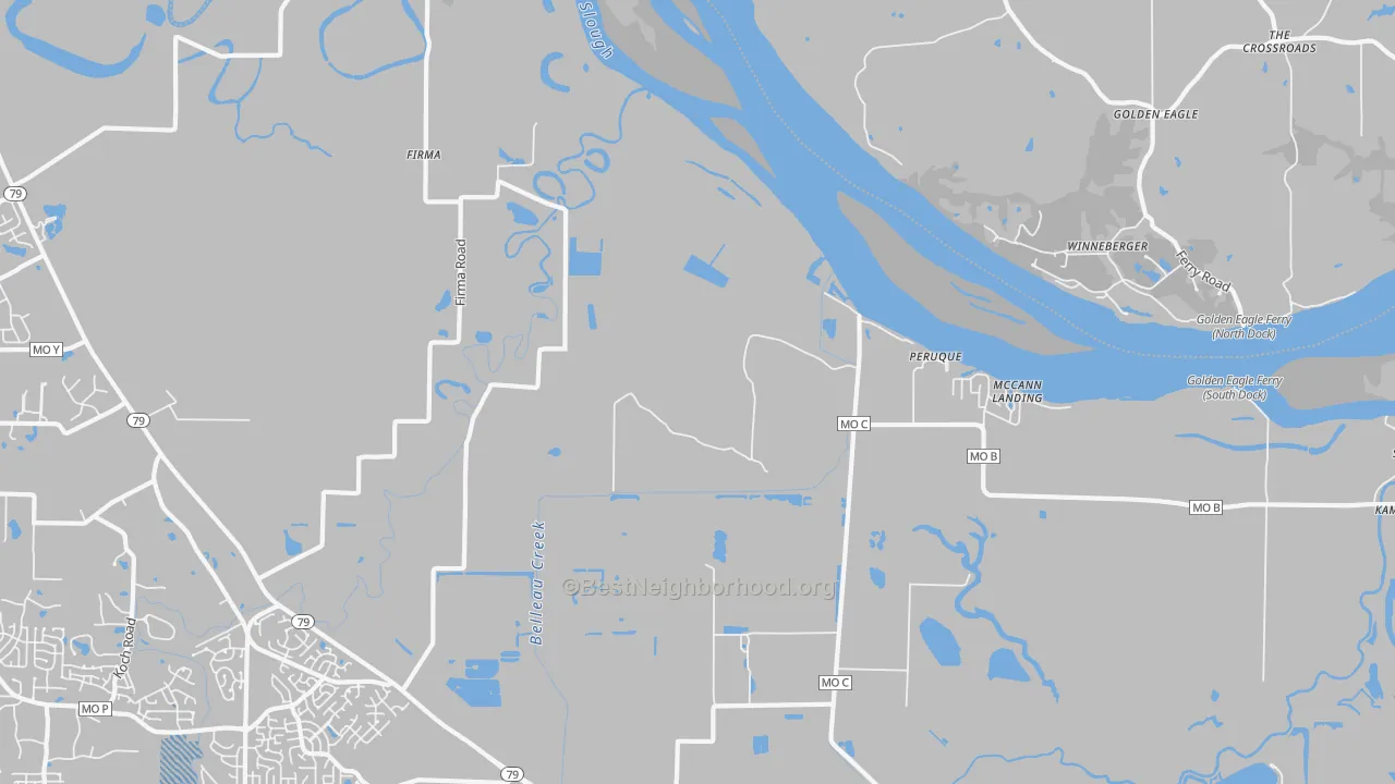 Transit Grade map of Peruque, MO