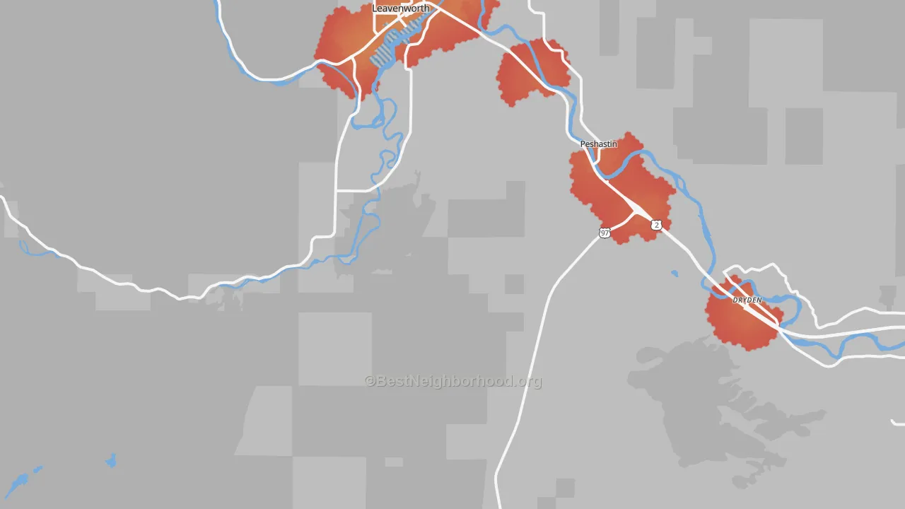 Transit Grade map of Peshastin, WA