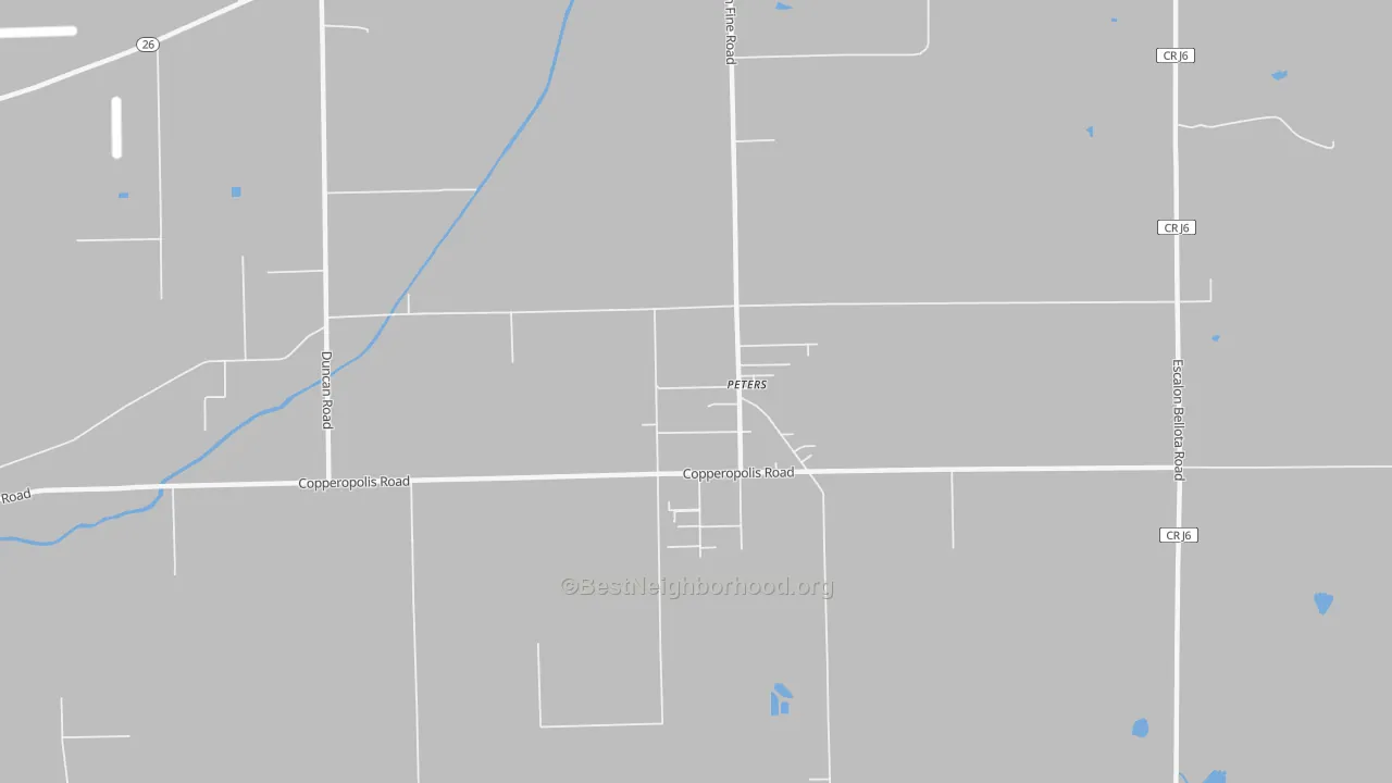 Transit Grade map of Peters, CA