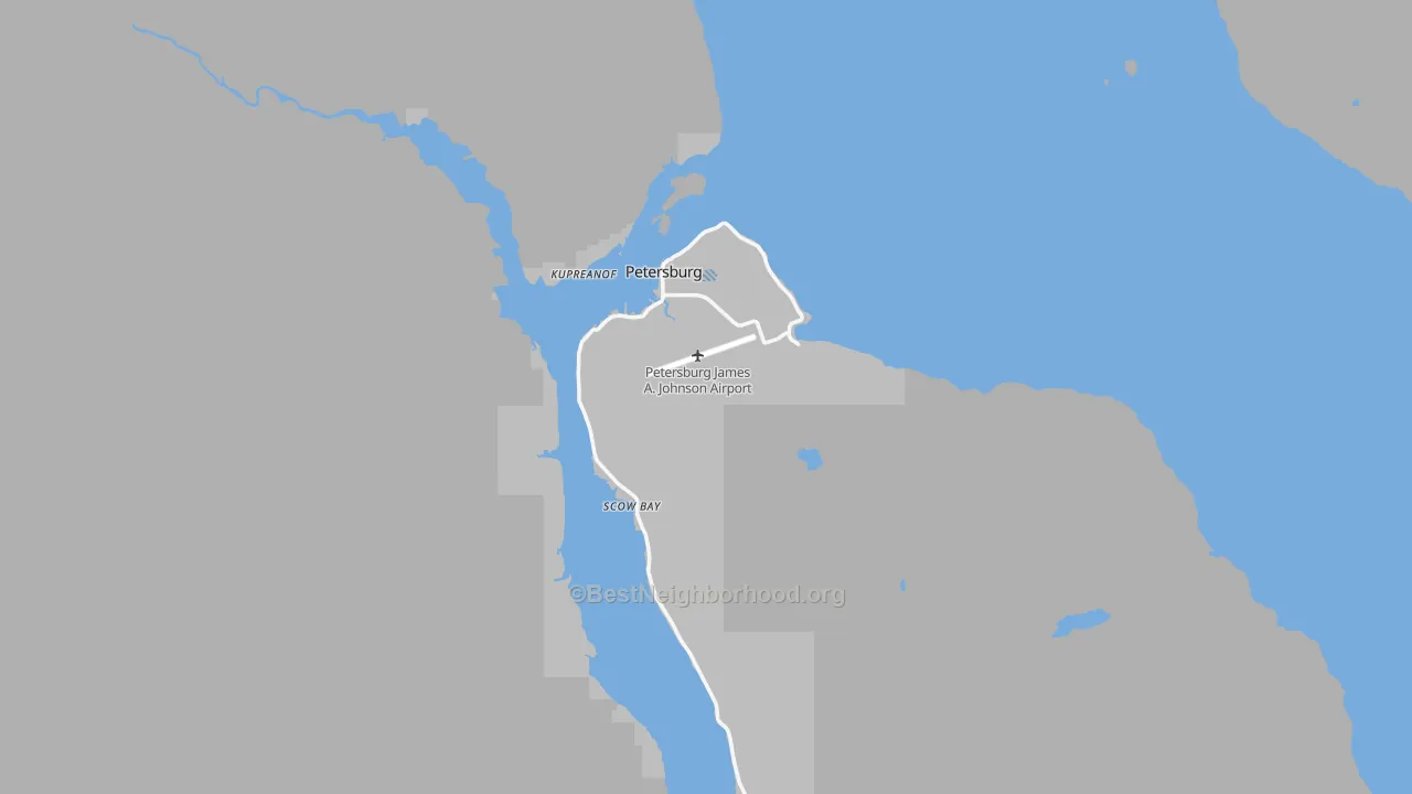 Transit Grade map of Petersburg, AK