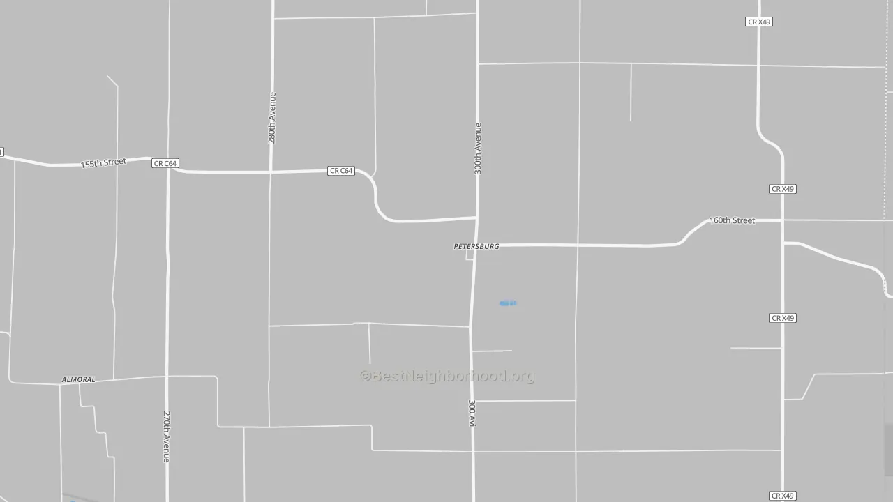 Transit Grade map of Petersburg, IA