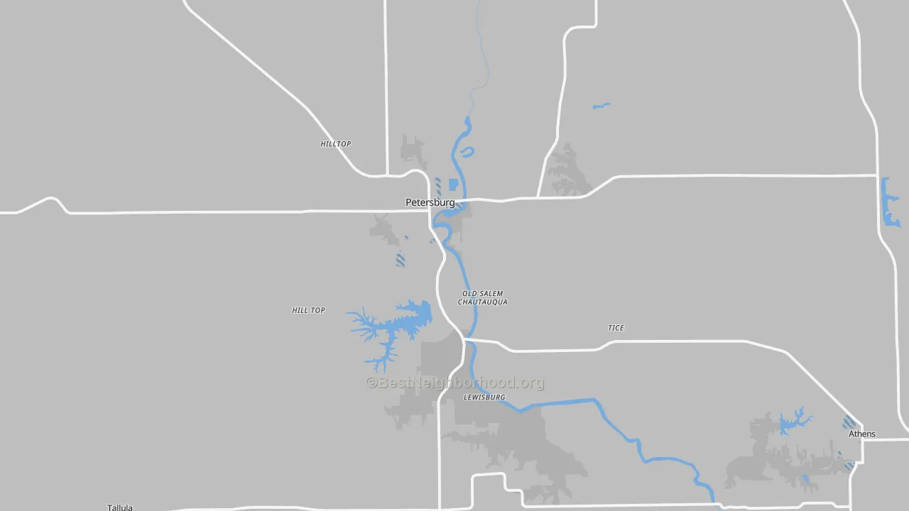 Transit Grade map of Petersburg, IL