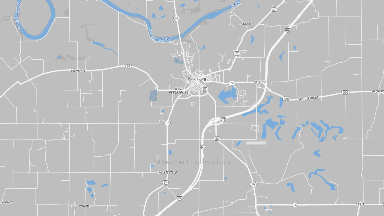 Transit Grade map of Petersburg, IN