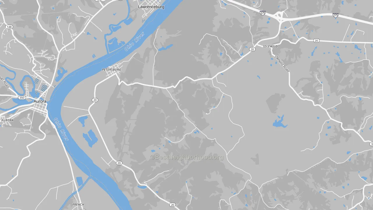 Transit Grade map of Petersburg, KY