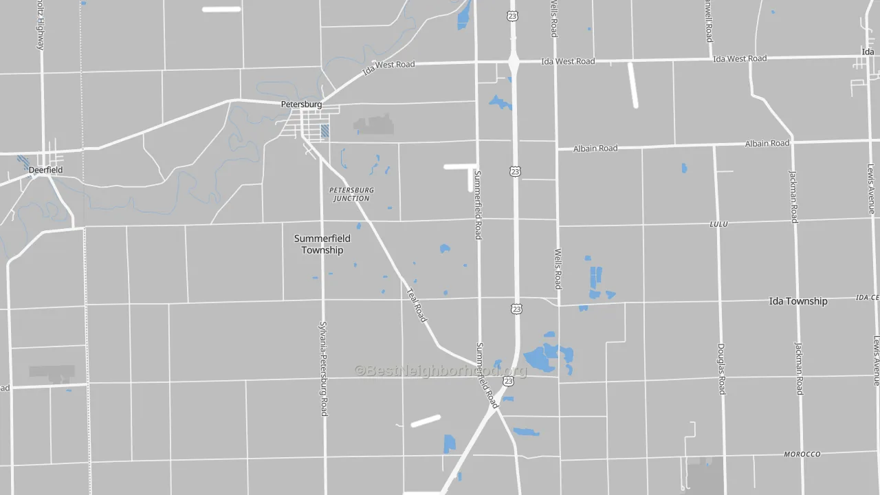 Transit Grade map of Petersburg, MI