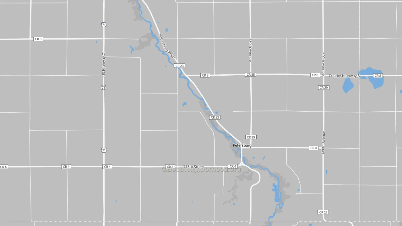Transit Grade map of Petersburg, MN