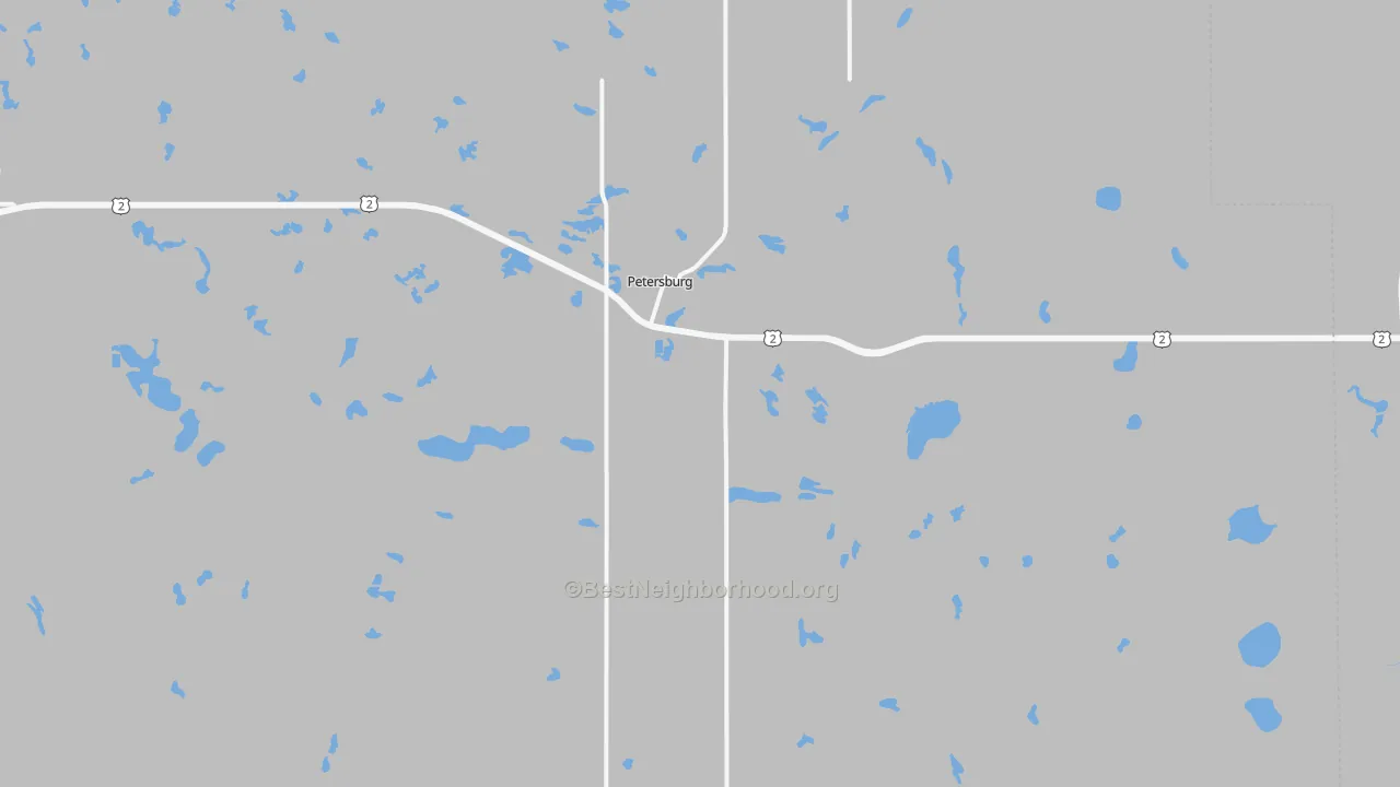 Transit Grade map of Petersburg, ND
