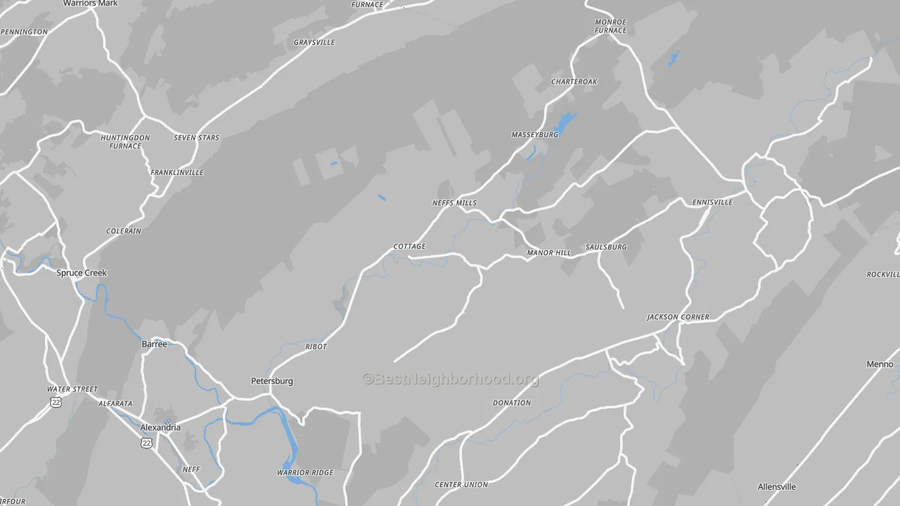 Transit Grade map of Petersburg, PA