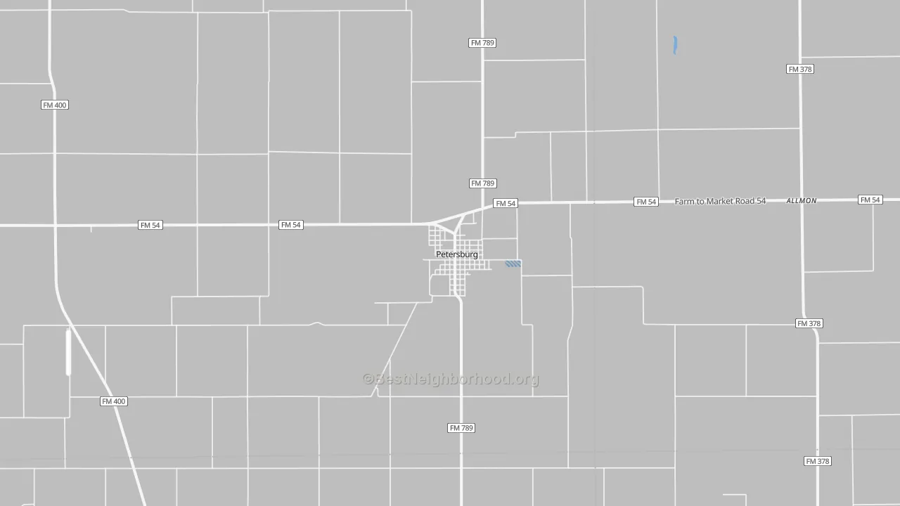 Transit Grade map of Petersburg, TX